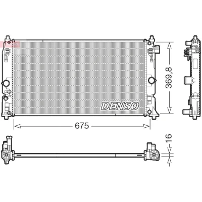 Billede af DENSO DRM50150 Radiator 675mm 370mm 16mm