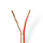 Billede af Højtaler Kabel 2x 4.00 mm² CCA 15.0 m Runde PVC Gennemsigtig Folie