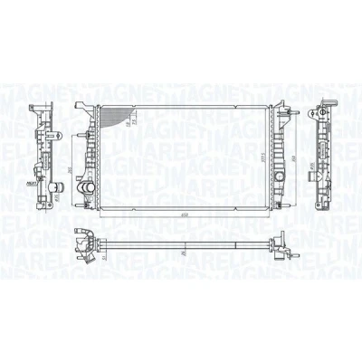 Billede af MAGNETI MARELLI 350213200600 Radiator 654 378 34 Mekanisk fuget køleripper RENAULT: MEGANE 3 Grandtour, SCENIC 3, Coupe