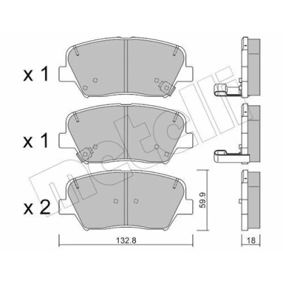 Billede af Bremseklodser METELLI 22 1026 0