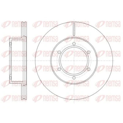 Billede af REMSA 6497.10 Bremseskiver foraksel 289, 289 20 6 ventileret TOYOTA: HILUX 3 Pick up, 5 up