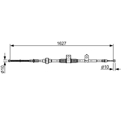 Billede af BOSCH 1 987 482 518 Håndbremsekabel 1627 MITSUBISHI: Outlander 2 SUV