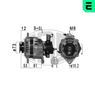 Billede af ERA 210962A Generator 14V 70A SUZUKI: Grand Vitara 1 SUV