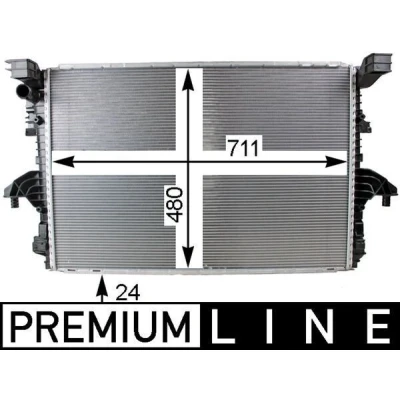 Billede af MAHLE ORIGINAL CR 805 000P Radiator 711 480 24 Loddet køleripper