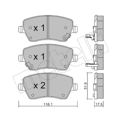 Billede af Bremseklodser METELLI 22 0485 2