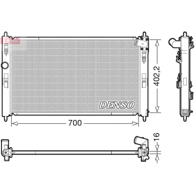 Billede af DENSO DRM45050 Radiator 700 426 16 MITSUBISHI: ASX SUV