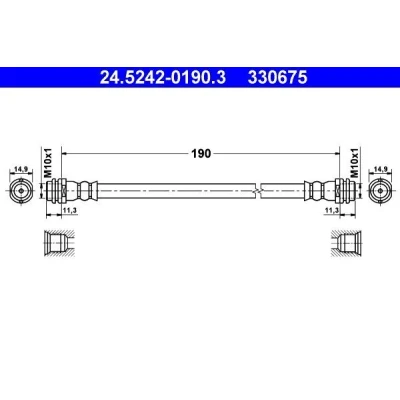 Billede af ATE 24.5242 0190.3 Bremseslange 190 AUDI: A2