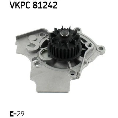 Billede af SKF VKPC 81242 Vandpumpe 29 med pakninger Metal til multi v remsdrift VOLKSWAGEN: Golf 6, Sharan II, AUDI: A4 B8 Avant, A6 C7 Avant