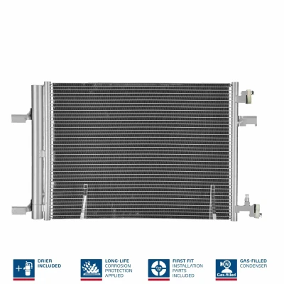Billede af NISSENS 940134 Kondensator med tørrer Aluminium 570 R 134a OPEL: Zafira B, Insignia A Sports Tourer, Astra J Hatchback, CHEVROLET: Orlando