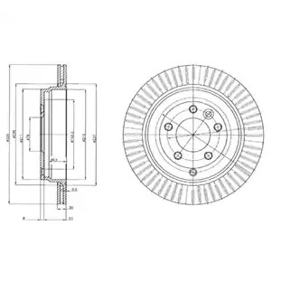 Billede af VAICO Bremseskive LAND ROVER: Range Rover Sport, Discovery 3, 4 foraksel 325mm 20mm 5 hul 120mm ventileret V48 80006 SDB000634,SDB000635