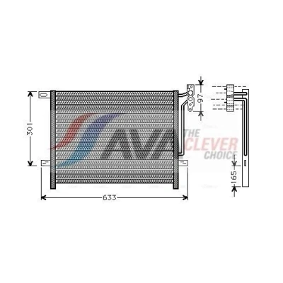 Billede af PRASCO BW5203 Kondensator 15,4 13,8 Aluminium 515 BMW: 3 Sedan