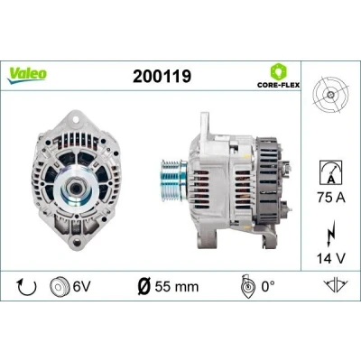 Billede af VALEO 200119 Generator 14V 75A OPEL: Movano A Bus