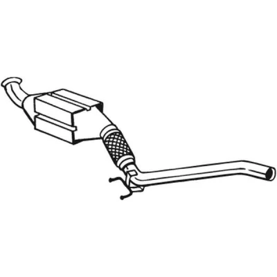 Billede af BOSAL 090 011 Katalysator Euro 4 med monteringsdele VOLKSWAGEN: Golf 5, Touran I, SEAT: Leon II Hatchback, Altea, AUDI: A3 Sportback, Hatchback