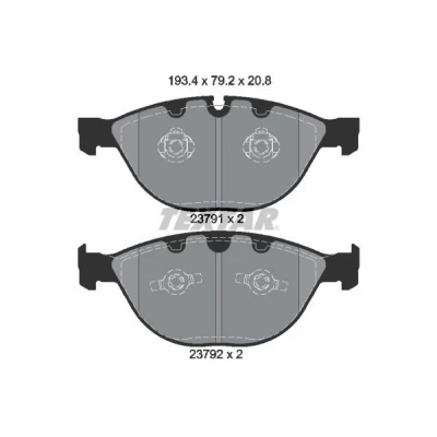 Billede af TEXTAR 2379101 Bremseklodser Forberedt til slidindikator BMW: 5 Touring, Sedan, 7
