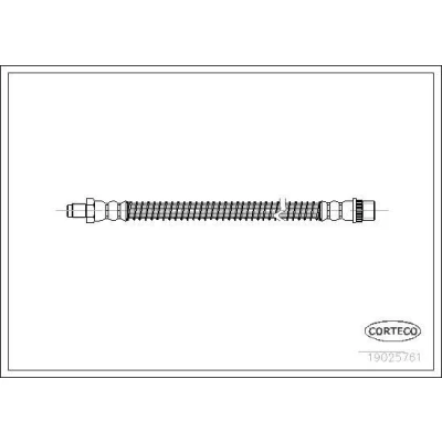 Billede af CORTECO 19025761 Bremseslange foran og bagved 300 PEUGEOT: 106 II Hatchback