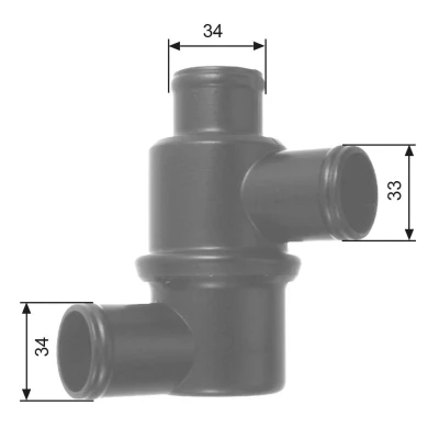 Billede af GATES TH14580 Termostat 80 med hus LADA: 1200 1600 Sedan, Nova Sedan