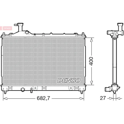 Billede af DENSO DRM45042 Radiator 683 400 27