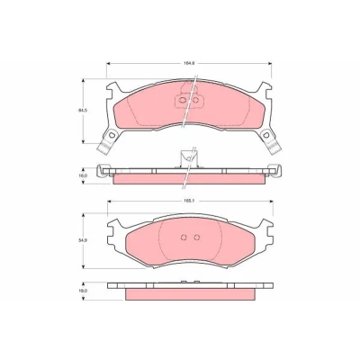 Billede af TRW GDB1158 Bremseklodser med akustisk advarsel for slid CHRYSLER: VOYAGER 2
