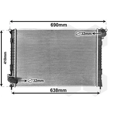 Billede af VAN WEZEL 06002314 Radiator Aluminium 578 399 26 Loddet køleripper MINI: Hatchback