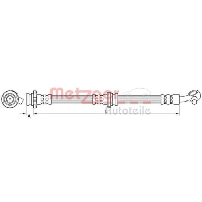 Billede af METZGER 4111546 Bremseslange venstre foraksel 622 M10x1 NISSAN: Qashqai 2