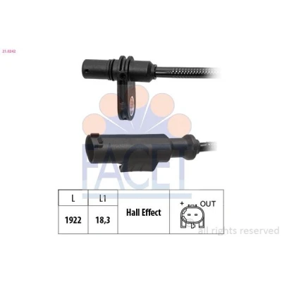 Billede af FACET 21.0242 ABS Sensor 1922 MERCEDES BENZ: Sprinter 3.5 T Bus, Ladvogn/Chassis, Van