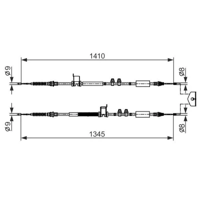 Billede af BOSCH 1 987 482 560 Håndbremsekabel 1345, 1410