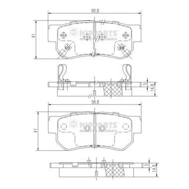 Billede af Bremseklodser NIPPARTS J3610509