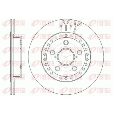 Billede af REMSA 6561.10 Bremseskiver foraksel 302, 302 18 5 ventileret TOYOTA: RAV4 I SUV Cabriolet