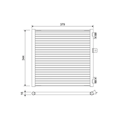 Billede af VALEO 822660 Kondensator uden tørrer Aluminium 344