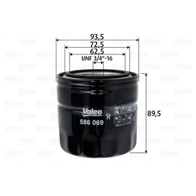 Billede af VALEO 586069 Oliefilter Påskruet filter JEEP: Grand Cherokee 2, 3, I, CHRYSLER: Voyager 4, / 3