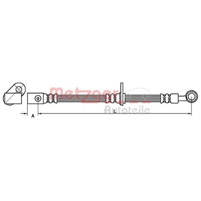Billede af METZGER 4111071 Bremseslange 531 HONDA: CIVIC 8 Hatchback