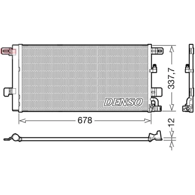 Billede af DENSO DCN02001 Kondensator med tørrer R 134a AUDI: A4 B9 Avant