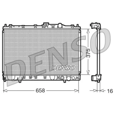 Billede af DENSO DRM45002 Radiator Aluminium 658 375 16