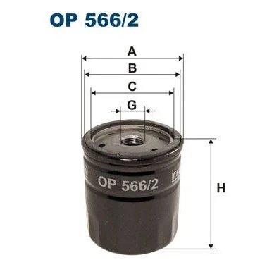 Billede af FILTRON OP 566/2 Oliefilter 3/4 16 UNF Påskruet filter FIAT: Uno Hatchback, Seicento / 600 Panda I LANCIA: Dedra Sedan