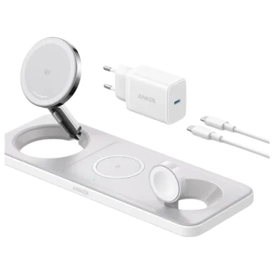 Billede af Anker MAGGO 15W 3 IN 1 HORIZONTAL MAGNETIC STATION BLACK