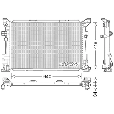 Billede af DENSO DRM17054 Radiator 640 461 34 MERCEDES BENZ: B klasse
