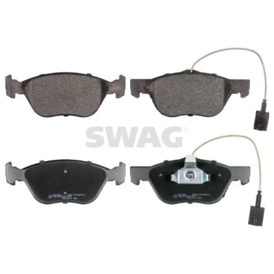 Billede af SWAG 74 91 6849 Bremseklodser foraksel Inkl. slidadvarselskontakt med stempelklips ALFA ROMEO: 147, 156 Sportwagon, GT, FIAT: Punto II Hatchback