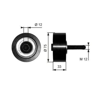 Billede af GATES T36291 Remstrammerhjul Micro V UNIQUE FIT