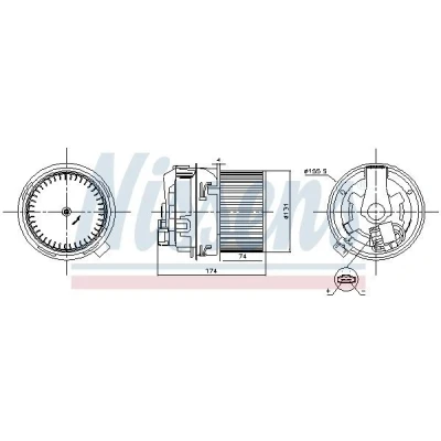 Billede af NISSENS 87591 Kabineblæser uden indbygget regulator