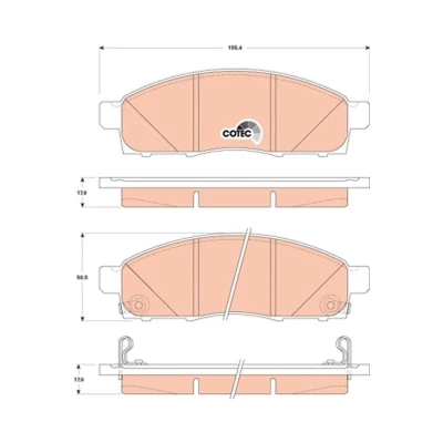 Billede af TRW COTEC GDB3502 Bremseklodser med akustisk advarsel for slid NISSAN: NV200 / Evalia Bus, Van Stationcar