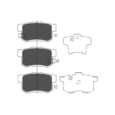 Billede af KAVO PARTS KBP 2008 Bremseklodser med akustisk advarsel for slid HONDA: Jazz 3, CIVIC 7 Hatchback, Integra II Coupe, SUZUKI: SWIFT SX4 I Hatchback