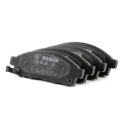Billede af BOSCH 0 986 494 268 Bremseklodser Low Metallic med indbygget slid advarselskontakt anti knirke plade, monteringsvejledning