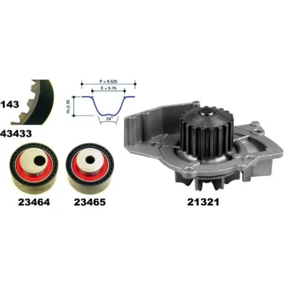 Billede af MAPCO 41433 Vandpumpe + Tandremssæt