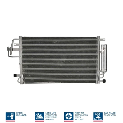 Billede af NISSENS 94801 Kondensator med tørrer Aluminium 635 R 134a KIA: Sportage II