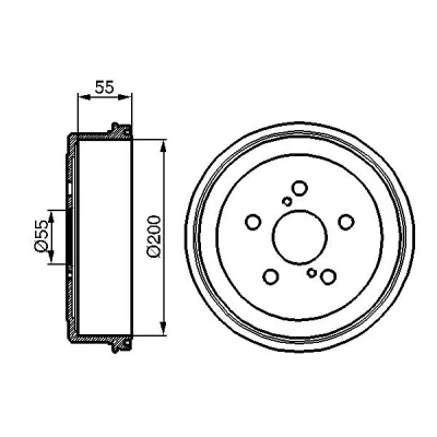 Billede af BOSCH 0 986 477 139 Bremsetromler 235 bagaksel TOYOTA: Carina E Hatchback, Sedan