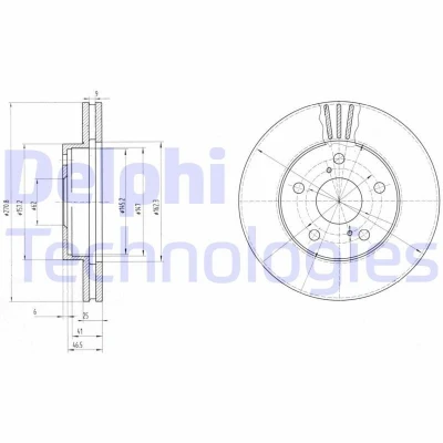 Billede af Bremseskive DELPHI BG2906