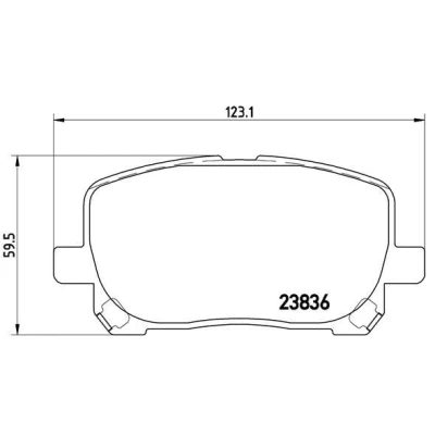 Billede af BREMBO P 83 061 Bremseklodser med akustisk advarsel for slid uden tilbehør TOYOTA: Avensis Verso