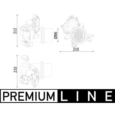 Billede af MAHLE ORIGINAL CE 20 000P EGR køler med ventil