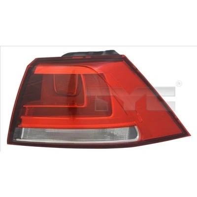 Billede af TYC 11 12379 01 2 Baglygter højre ydre del krom uden lampeholder VOLKSWAGEN: Golf 7
