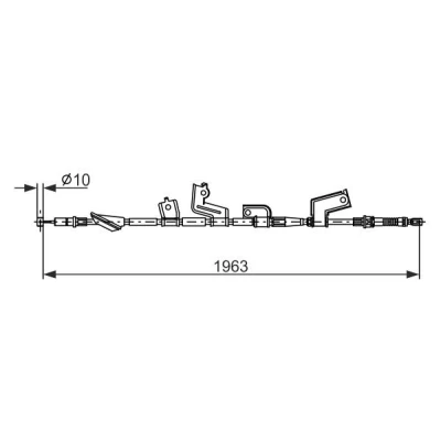 Billede af BOSCH 1 987 482 912 Håndbremsekabel 1963, 1764